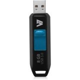 V7 USB 3.0 Flash Drive with Retractable Connector (VU364GDR-BLK-3N)
