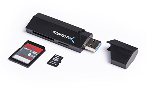 Sabrent SuperSpeed 2-Slot USB 3.0 Flash Memory Card Reader for Windows, Mac, Linux, and Certain Android Systems - Supports SD , SDHC , MMC / MicroSD , T-Flash (CR-UMSS)