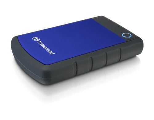 Transcend StoreJet 25H3B 1 TB Externe Festplatte (6,4 cm (2,5 Zoll), 5400 rpm, 8 MB Cache, USB 3.0) grau/blau
