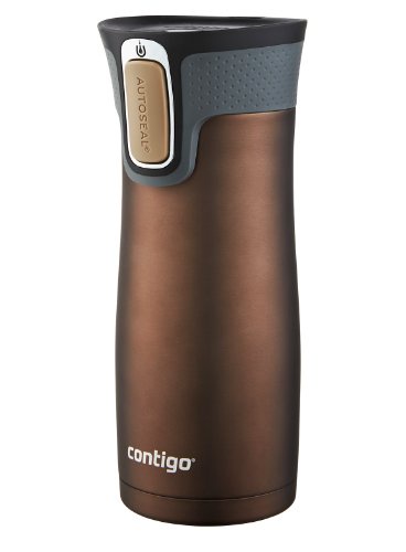 Contigo AUTOSEAL West Loop Stainless Steel Travel Mug with Easy-Clean Lid, 16-Ounce, Trans-Matte Latte