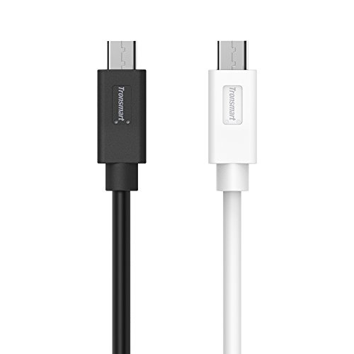 USB C Cable, Tronsmart USB-C to USB-C Cable for ChromeBook Pixel, Nexus 5X, Nexus 6P, LG G5 and More (3.3 Feet, 1 x Black,1 x White)