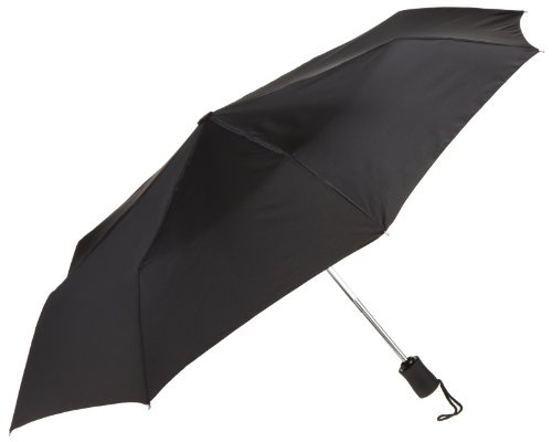 Lewis N. Clark Compact & Lightweight Travel Umbrella Opens & Closes Automatically, Black, One Size