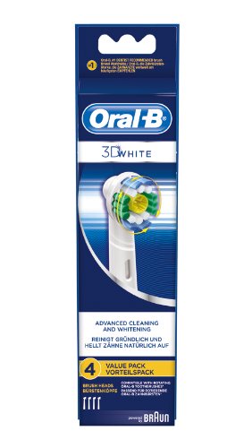 Oral-B 3D White Electric Toothbrush Replacement Heads - Pack of 4