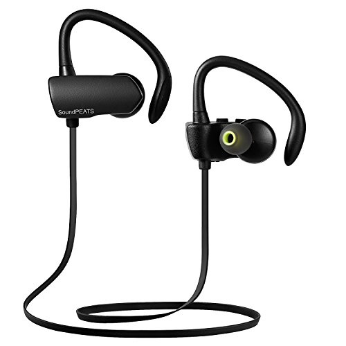SoundPEATS Q9A Wireless Bluetooth Sweatproof Secure Fit Earbuds (Black)