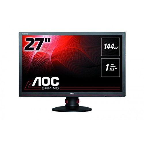 AOC 27 inch 144 Hz LED Gaming Monitor, 1 ms Response Time, Height Adjust, Display Port, HDMI, DVI, VGA, Speakers, Adaptive Sync Compatible G2770PF