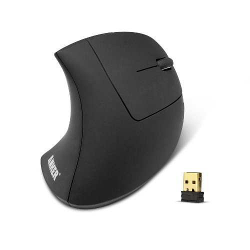 Anker® 2.4G Wireless Vertical Ergonomic Optical Mouse, 800 / 1200 /1600DPI, 5 Buttons - Black