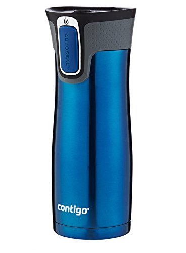 Contigo AUTOSEAL West Loop Vacuum Insulated Stainless Steel Travel Mug with Easy-Clean Lid, 16oz, Monaco