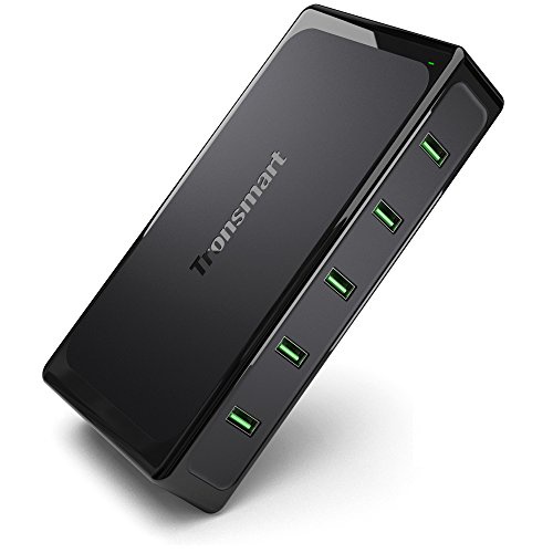 Tronsmart Titan 10A/90W 5 Ports Quick Charge 2.0 Desktop USB Charger Charging Station for iPhone, Samsung, HTC Nexus and More