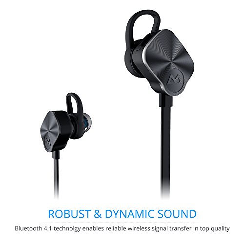 Mpow Wolverine Bluetooth 4.1 Wireless Sports Headphones In-ear Running Jogging Stereo Earbuds Headsets, Silver
