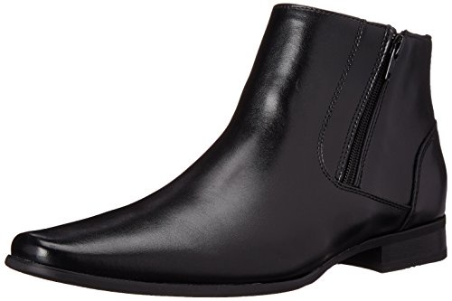 Calvin Klein Men's Beck Leather Boot, Black, 11.5 M US