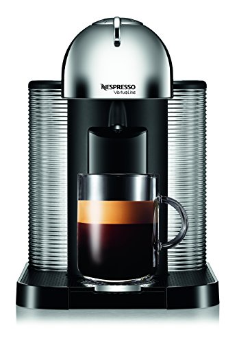 Nespresso A+GCA1-US-CH-NE VertuoLine Coffee and Espresso Maker with Aeroccino Plus Milk Frother, Chrome