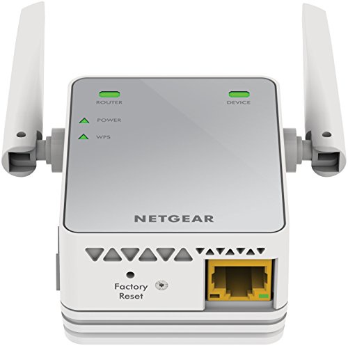 NETGEAR EX2700-100PES N300 Universal WLAN Range Repeater (300Mbit/s, LAN-Port, WPA) weiß/grau