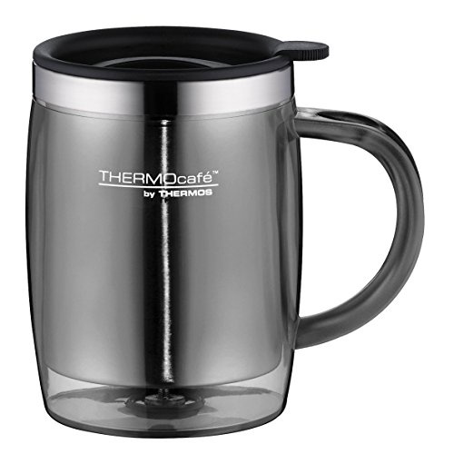 ThermoCafé by Thermos 4059.235.045 Tasse Desktop Mug, 0.45 L, Kunststoff, grau