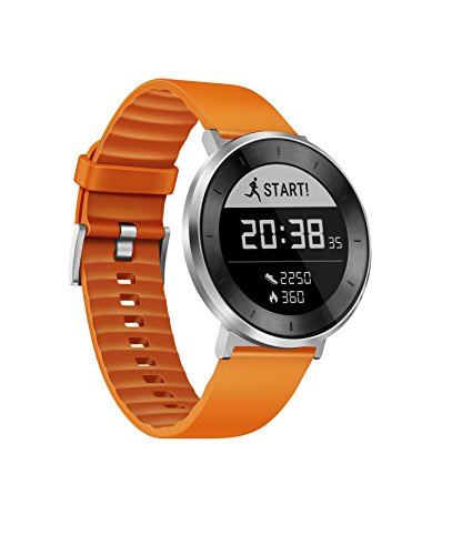 Huawei Fit Smart Fitness Watch (Moonlight Silver with Orange Sport Band, Small) with Continuous Heart Rate Monitor (US Warranty)