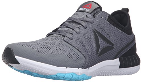 Reebok Women's Zprint 3D Walking Shoe, Alloy/Black/White/Crisp Blue, 7.5 M US