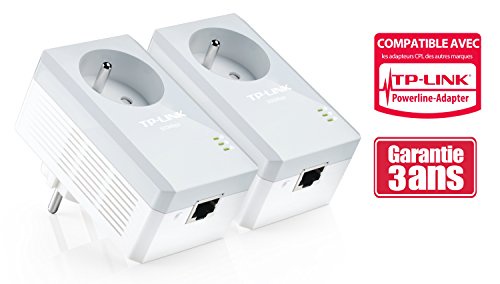 TP-Link TL-PA4015PKIT 500 Mbps Pack de 2 Adaptateurs CPL (1 Port Ethernet, Prise Intégrée)