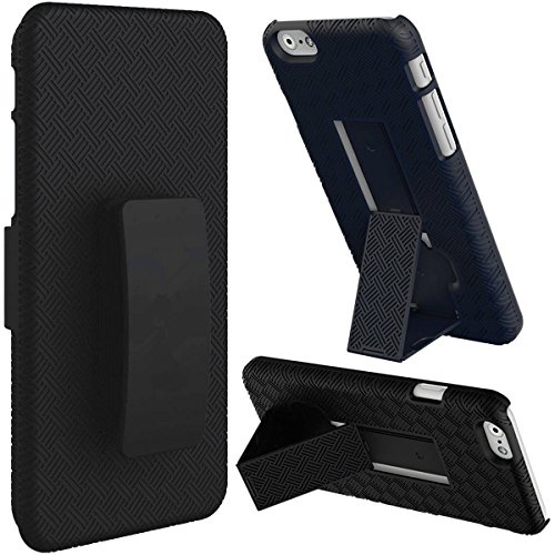 Baytek Cell Phone Light-Weight Protective Holster/Case with Kick Stand, Secure Grip and Belt Clip for Apple iPhone 6
