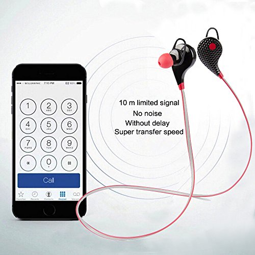 KMASHI Bluetooth Headphones Sports Earphones with Built-in Mic Bluetooth Headset for iPhone 6s Plus Samsung Galaxy S6 edge and other Smartphones