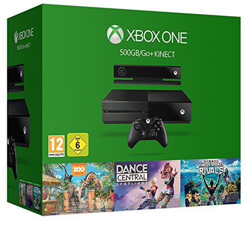 Xbox One 500GB Console with Kinect - 3 Game Value Bundle (Kinect Sports Rivals, Zoo Tycoon and Dance Central)