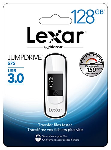 Lexar 128GB JumpDrive S75 USB 3.0 Flash Drive Memory Stick Speicherstick - Schwarz