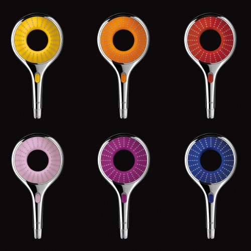 Rainshower Icon Handbrause chrom/pink 1 Strahlart Rain Eco Funktion mit Winkeladapter für Montage an Brauseschlauch