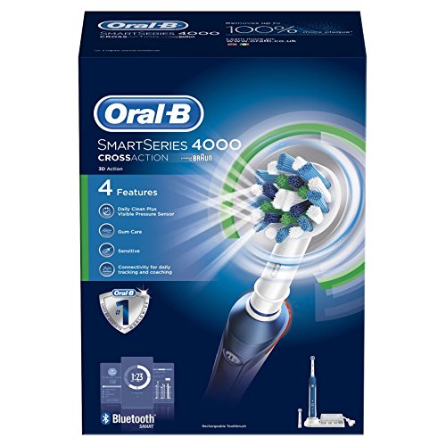 Oral-B Smart Series 4000 Cross Action Electric Rechargeable Toothbrush Powered by Braun