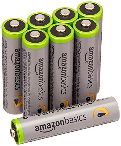 AmazonBasics AAA High-Capacity Rechargeable Batteries (8-Pack) Pre-charged - Packaging May Vary