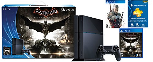 500GB PlayStation 4 Batman Arkham Knight Bundle + The Witcher + PlayStation Plus