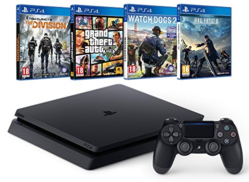Pack PS4 Slim + Final Fantasy XV + Watch Dogs 2 + GTA V + The Division
