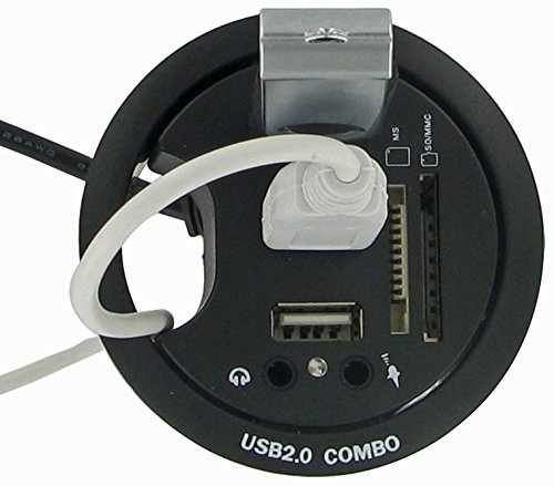 eKit MDHEK Multi Desk Hub with 3 USB Ports, Audio Ports and Card Readers - Black