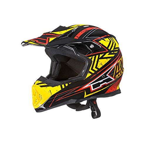 AXO MX1F0010-RY Motocross Helmet Tribe, Red/ Yellow/ Black, Medium