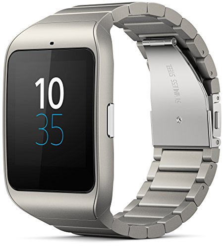 Sony Mobile SWR50MT SmartWatch 3 Montre Fitness et Tracker d'Activité Compatible avec Android 4.3+ Smartphones - Argent