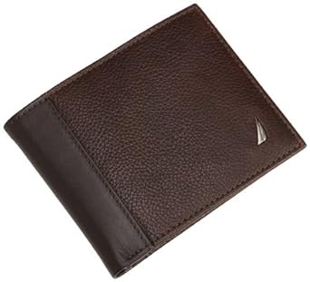Amazon.com: Nautica Men's Milled Passcase Wallet,Brown,One Size: Clothing