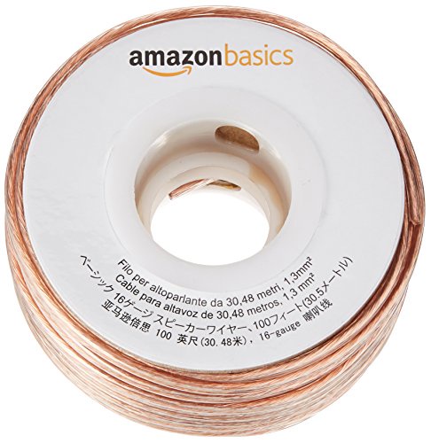 AmazonBasics Câble haut-parleur calibre 16 section 1,3 mm² longueur 30 m