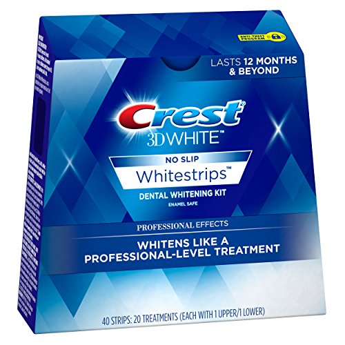 Crest 3D White Professional Effects Whitestrips Dental Whitening Kit, 20 Treatments - Packaging May Vary