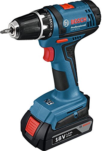 Bosch Professional Akku-Bohrschrauber GSR 18-2 LI (2x1,5 Ah Akku, 10 mm Bohrfutter, 1,3 kg inkl. Akku, 18 V, L-Boxx) blau, 06019B7300
