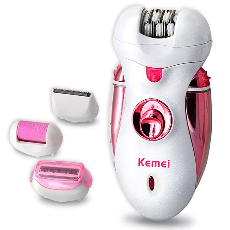 2016hot sale 4 in 1 Rechargeable Multifunctional Women Shaver Electric Epilator Hair Removal Foot Care Tool battery power shaver