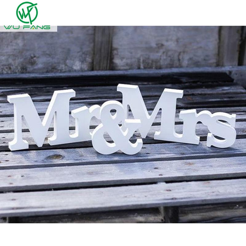 free shipping Mr & Mrs Wedding Sign H8 x W43cm wedding decoration Mr & Mrs letters