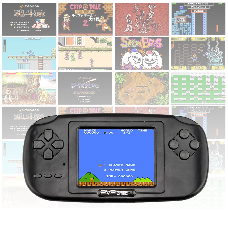 2016 NEW HOT Childhood Classic Game With 168 Games 3.0 Inch  8-Bit PVP Portable Handheld Game Console