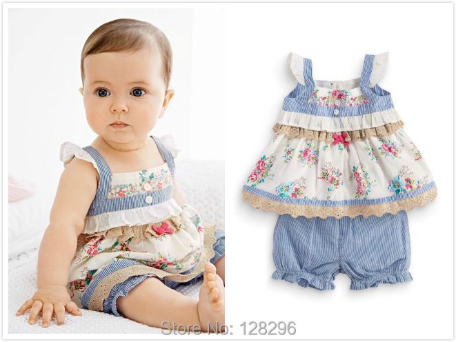 2016 New arrival Retail baby girl clothing Ruffle Sundress Fashion short-sleeve Baby girl Dress Newborn Baby Clothes
