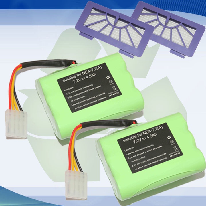 2x 4500mAh Neato XV-11 XV-12 XV-14 XV-15 XV-21 Robotic Cleaners Battery and HEPA Filter