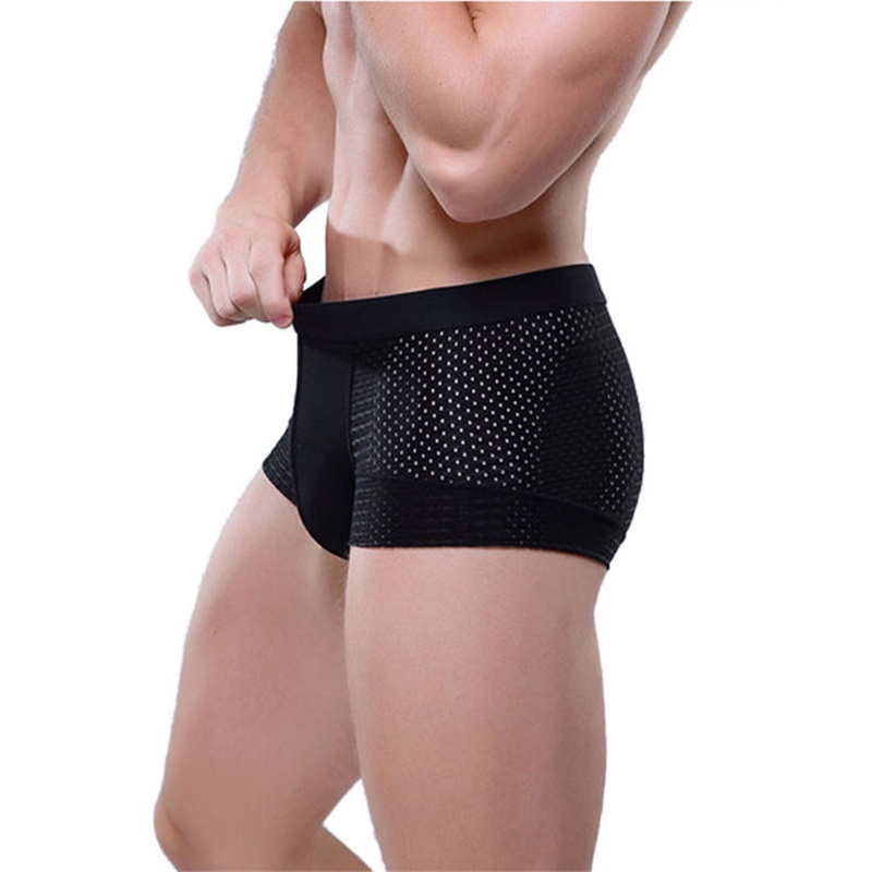 MA18 Stylish 2015 XL-3XL New Mens Meryl Underwear Sexy Mesh Boxer Breathable Underpants For man