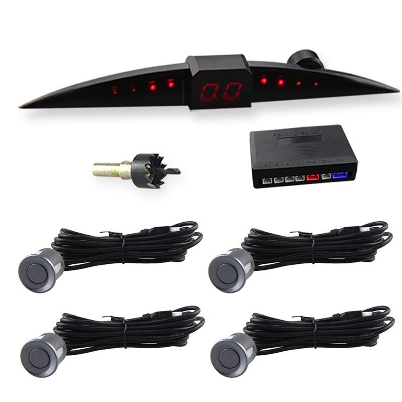 Car Parktronic parking sensors Auto Reverse Backup car detector System + LED Display + 4 Sensors de estacionamento