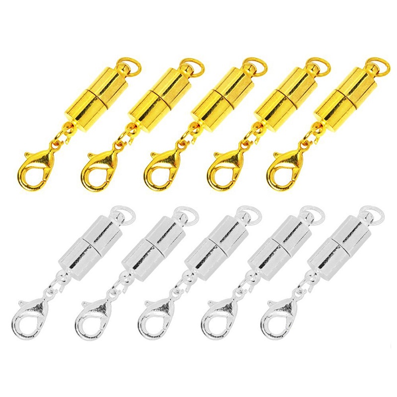 5 Pcs/lot Jewelry Findings DIY Metal Strong Magnetic Clasps With Lobster Clasp For Making Necklaces Bracelets Buckles