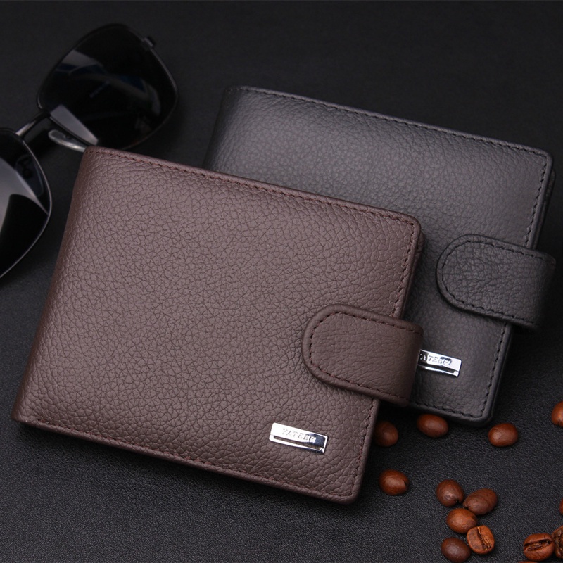 2015 New 100% Genuine Leather Wallet, High quality fashion hasp purse men, Wholesale Leather men Wallets, Free Shipping