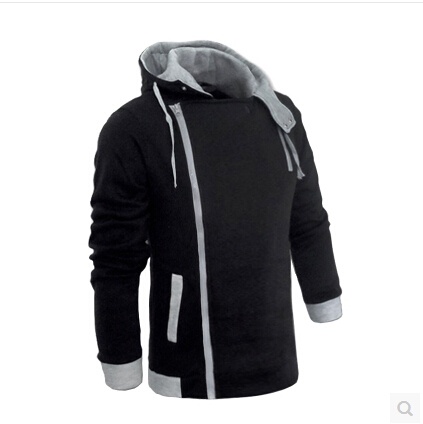 Plus Size M-5XL Sports Patchwork Double Zipper Jackets 2015 New Fashion Spring & Autumn Coat Casual Slim Fit Hooded Jackets men.