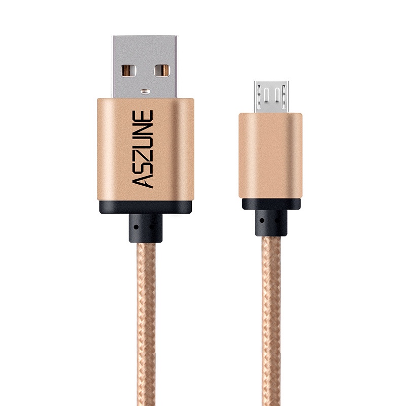 Aszune Metal Braided Micro USB 2.0 Cable/Charge /2.1A Fast Charging Cable Data Cable for Samsung HTC LG For iPhone /iPod/iPad