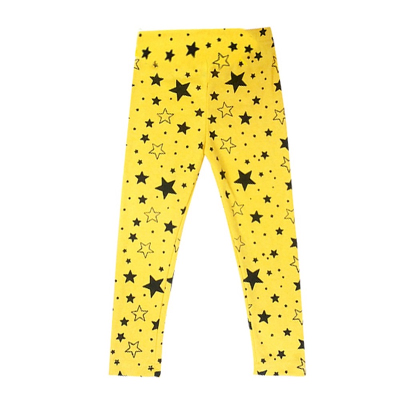 2015 Hot Children Pants Girl Winter Capris Warm Stretchy Star Casual Trousers Toddler Pants 2-7Y Free Shipping