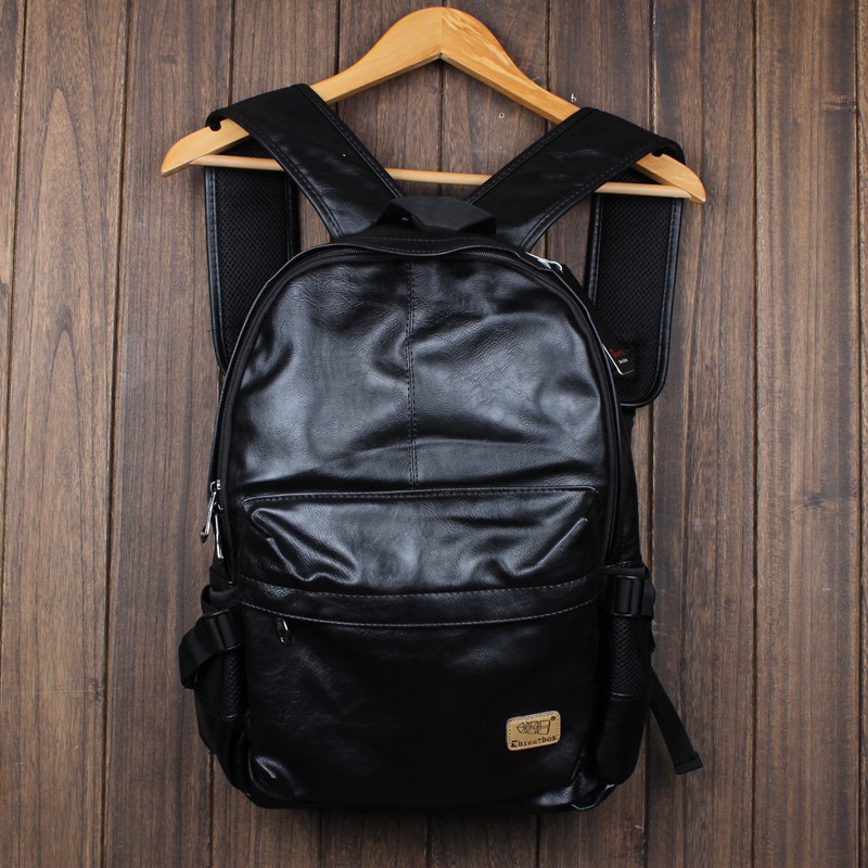 2015 New designer brand fashion black genuine leather men's backpacks preppy style brown women backpack bolsas mochila feminina
