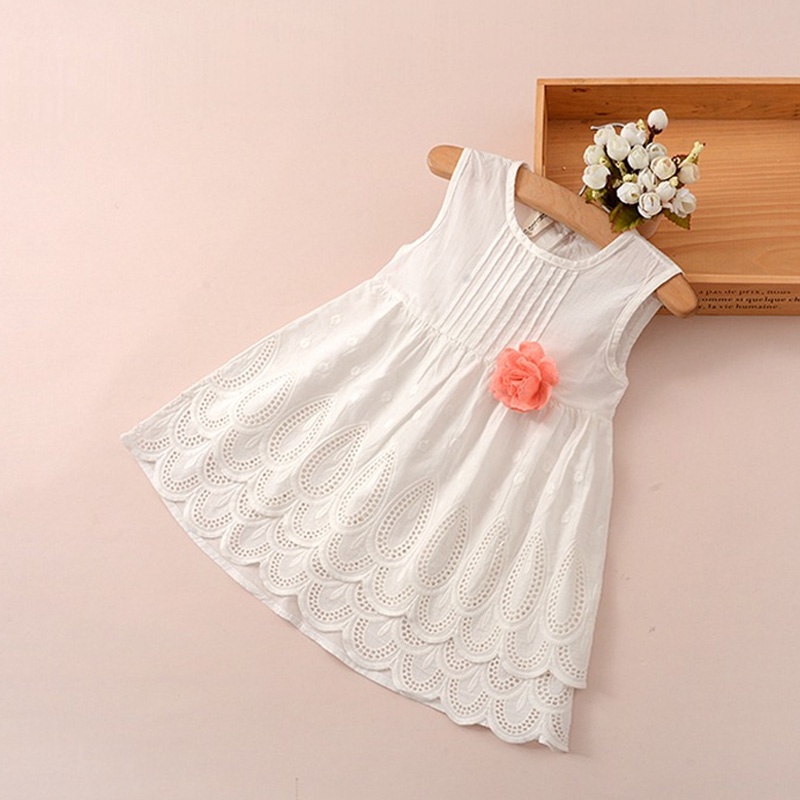 Hot selling Girl Sleeveless Summer Dress Soft Cotton Kids Casual Dress Plumelike Children Dresses